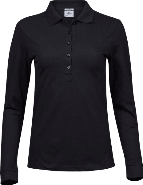 Zoom bild av Women's Luxury Stretch Long Sleeve Polo Black