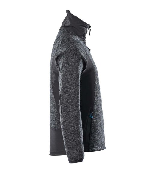 Zoom bild av Stickad jacka med blixtlås, svart