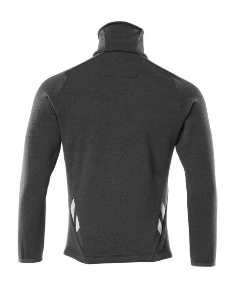 Zoom bild av Stickad tröja med blixlås, svart