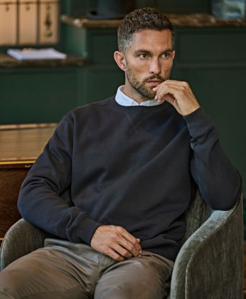 Zoom bild av Ribbed Interlock Crew Neck, unisex Black